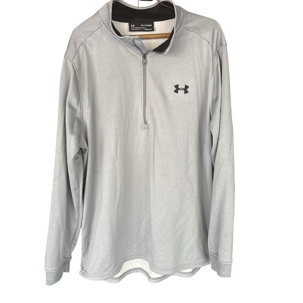 Under Armour Coldgear Men's 1/4 Zip Pullover Sweater Gray XXL Long Sleeve